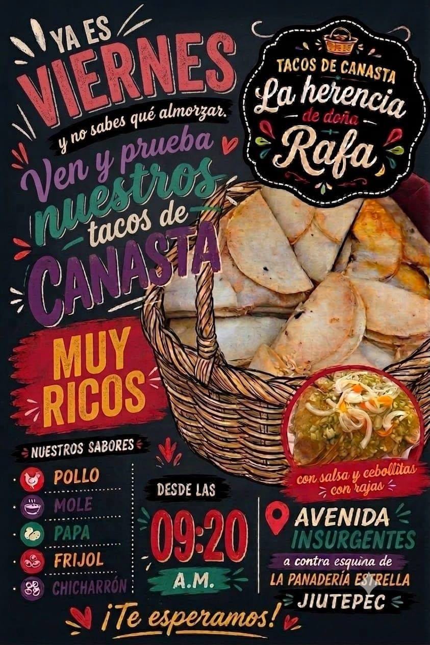 La Herencia de Doña Rafa · tacos de canasta